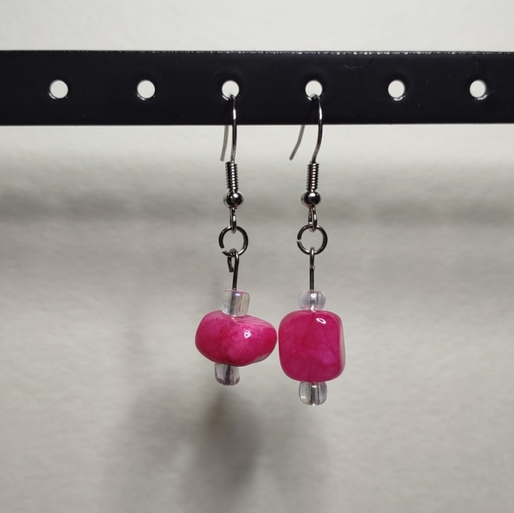 Pink  Quartz Earrings - Picture 4 of 9